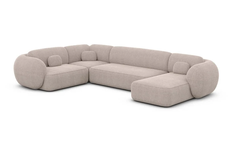 Wohnlandschaft Altea U-Form aus Stoff