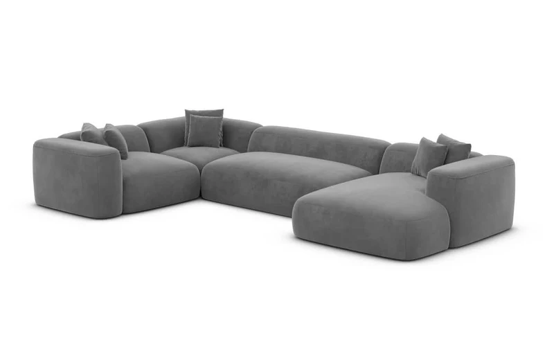 Wohnlandschaft Alcudia U-Form aus Stoff