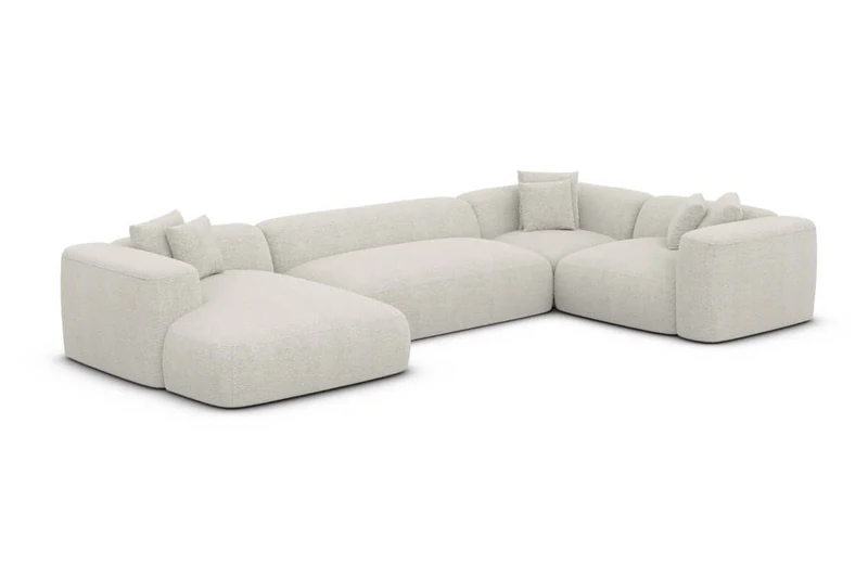Wohnlandschaft Alcudia U-Form aus Stoff