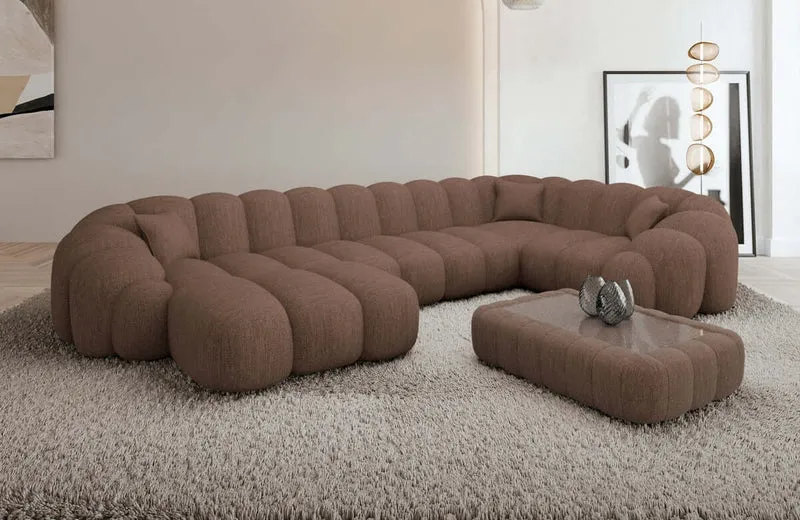 Stoff Wohnlandschaft Rajada U-Form