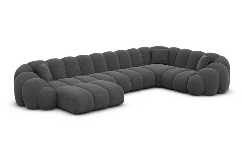 Stoff Wohnlandschaft Rajada U-Form