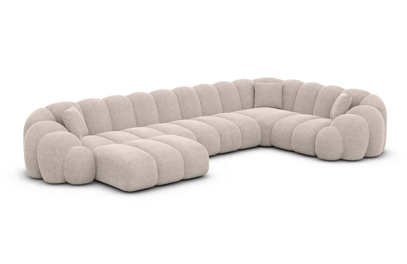 Stoff Wohnlandschaft Rajada U-Form
