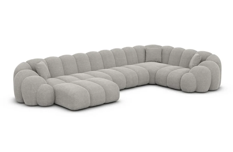 Stoff Wohnlandschaft Rajada U-Form