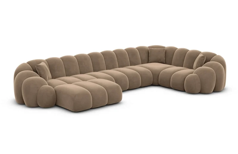 Stoff Wohnlandschaft Rajada U-Form