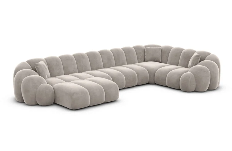 Stoff Wohnlandschaft Rajada U-Form