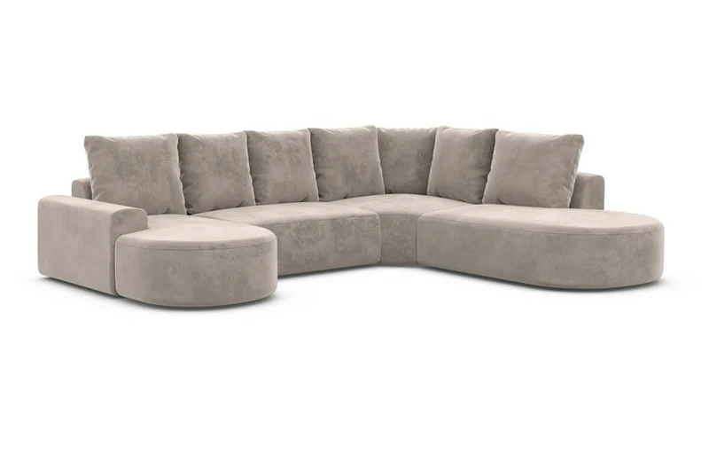 Wohnlandschaft Gomera Lounge U-Form aus Stoff
