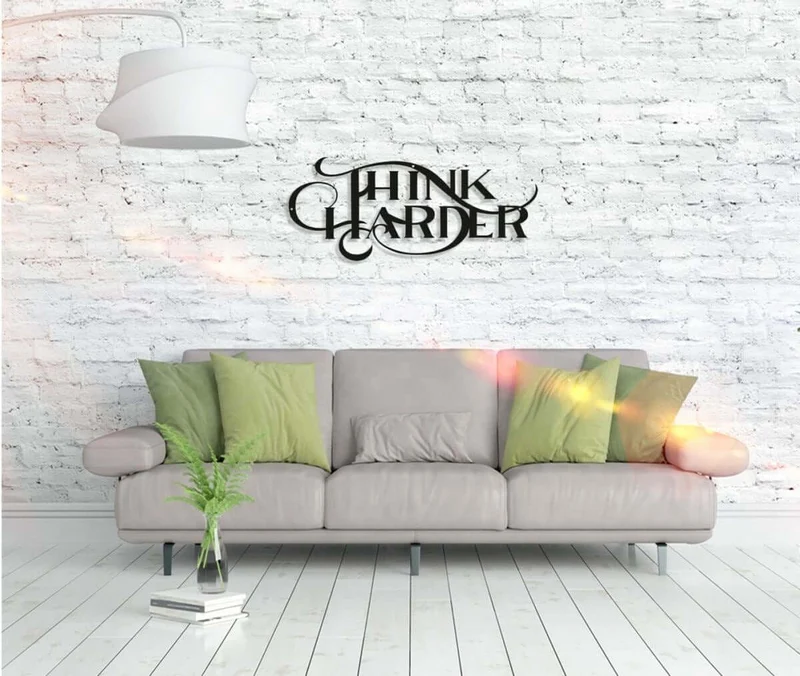 Wandbild Think Harder