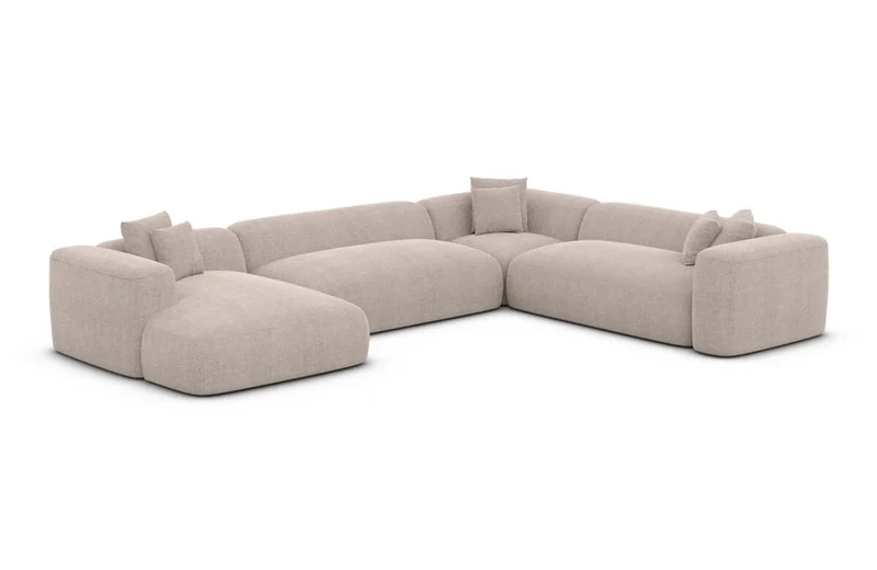 Wohnlandschaft Alcudia XXL U-Form in Stoff