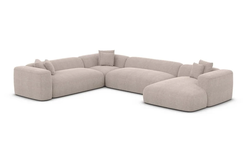 Wohnlandschaft Alcudia XXL U-Form in Stoff