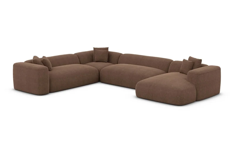 Wohnlandschaft Alcudia XXL U-Form in Stoff