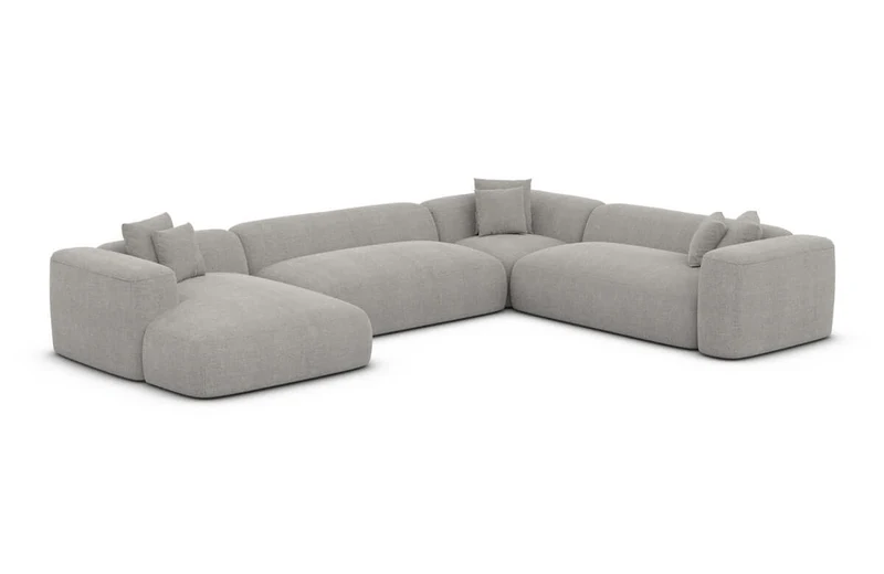 Wohnlandschaft Alcudia XXL U-Form in Stoff