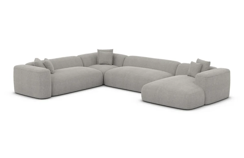 Wohnlandschaft Alcudia XXL U-Form in Stoff