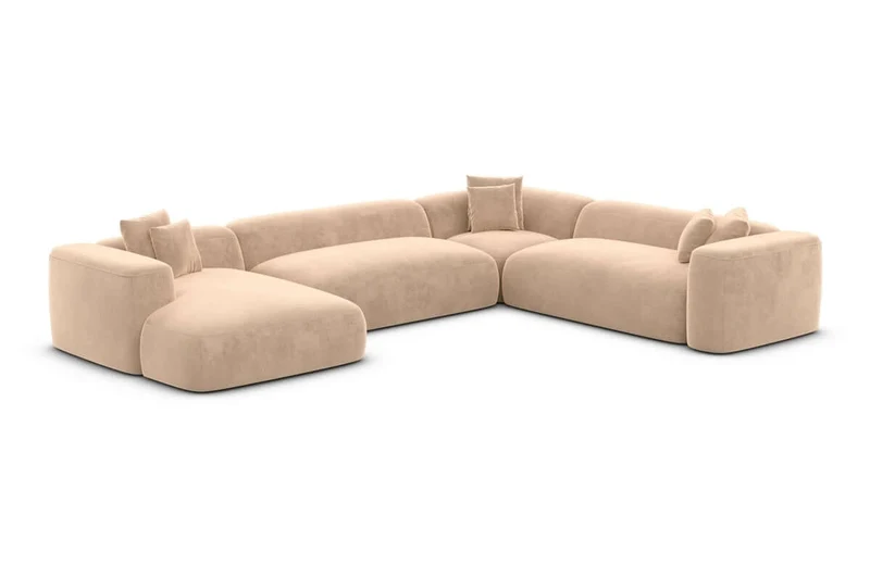 Wohnlandschaft Alcudia XXL U-Form in Stoff