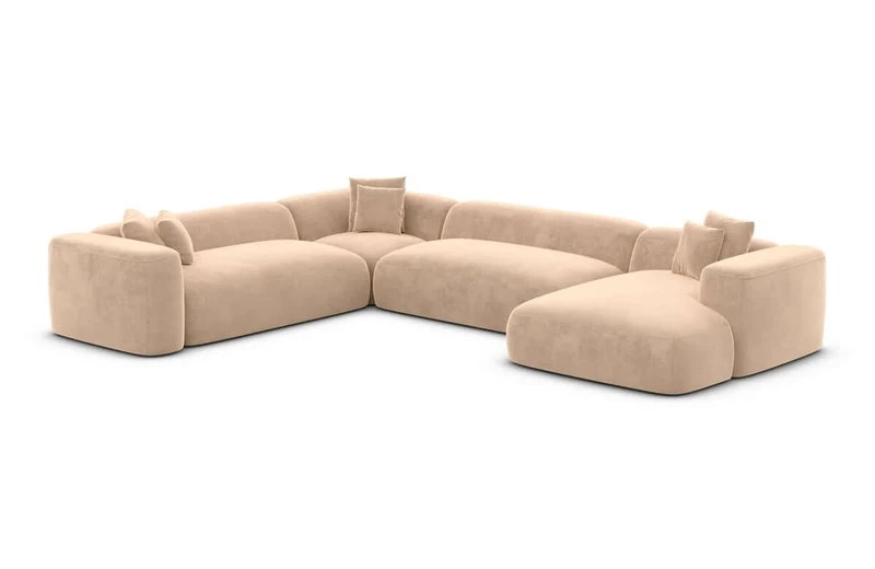 Wohnlandschaft Alcudia XXL U-Form in Stoff