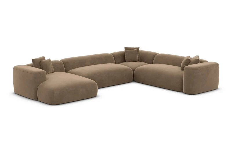 Wohnlandschaft Alcudia XXL U-Form in Stoff