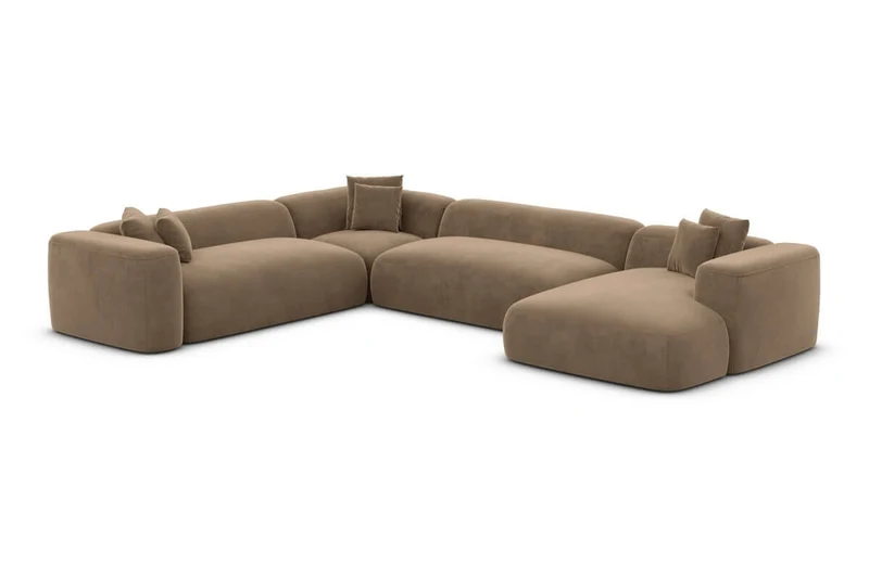 Wohnlandschaft Alcudia XXL U-Form in Stoff