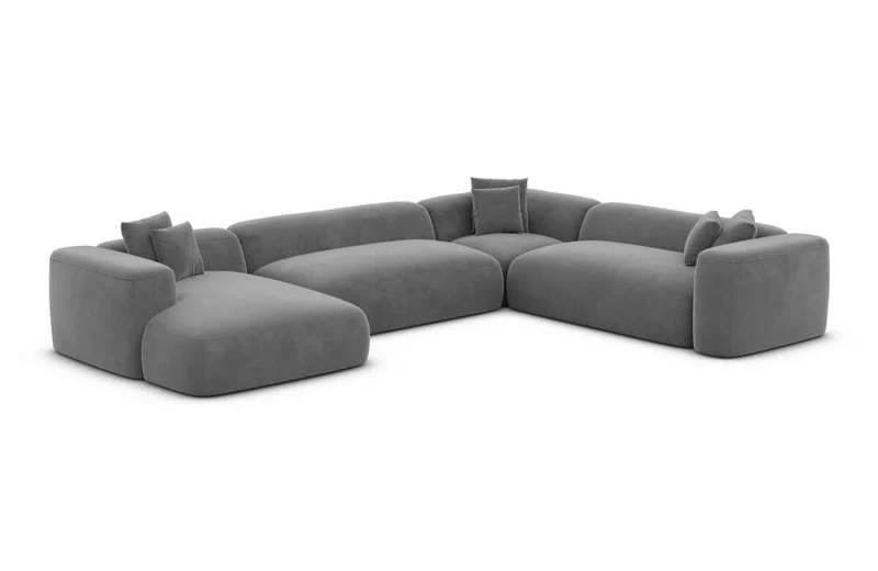 Wohnlandschaft Alcudia XXL U-Form in Stoff