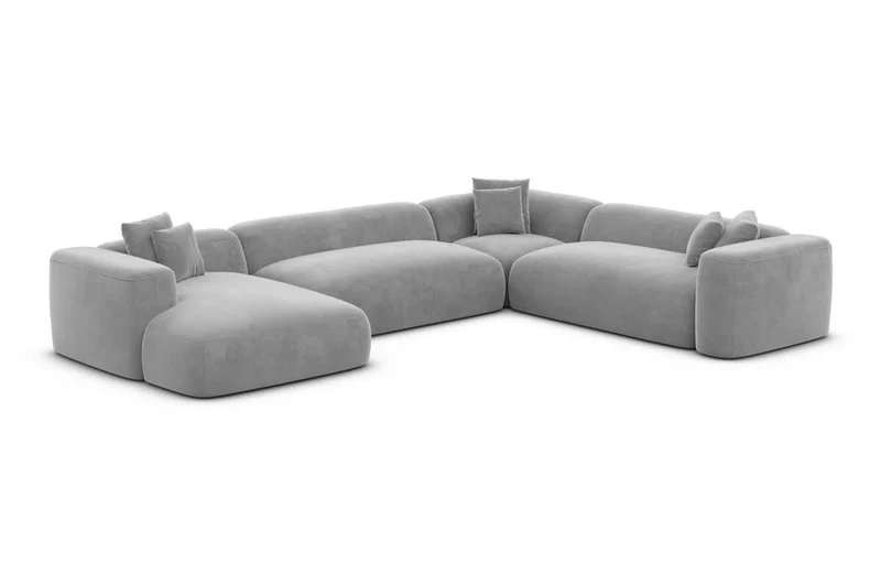 Wohnlandschaft Alcudia XXL U-Form in Stoff