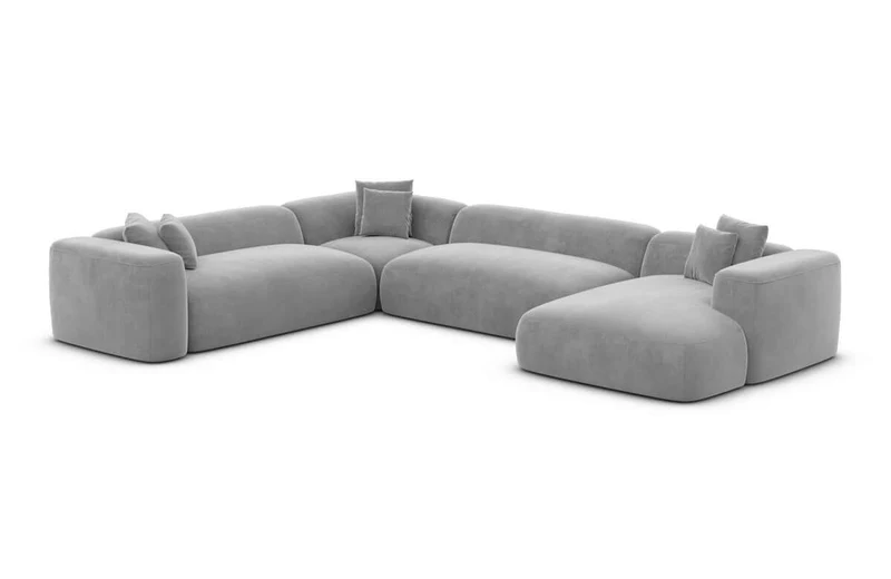 Wohnlandschaft Alcudia XXL U-Form in Stoff