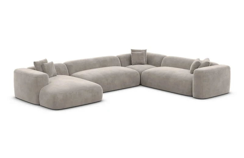 Wohnlandschaft Alcudia XXL U-Form in Stoff