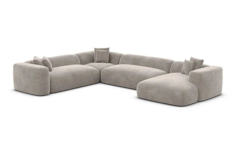 Wohnlandschaft Alcudia XXL U-Form in Stoff
