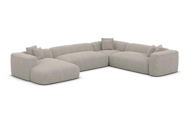 Wohnlandschaft Alcudia XXL U-Form in Stoff