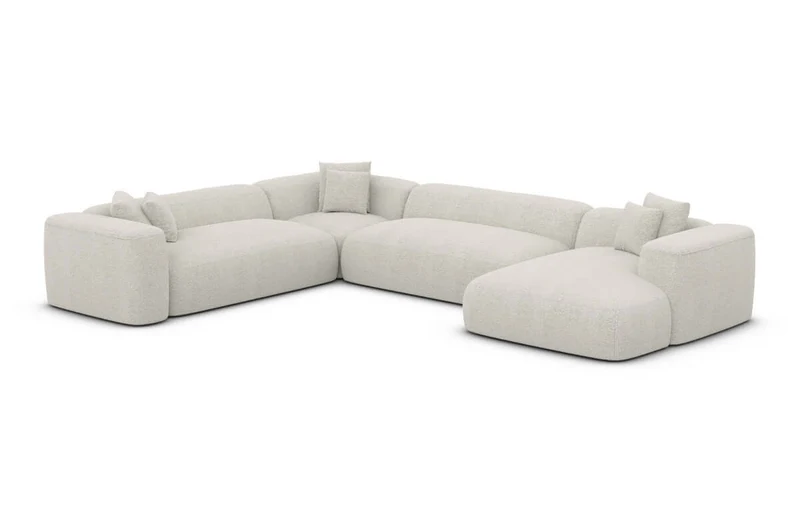 Wohnlandschaft Alcudia XXL U-Form in Stoff
