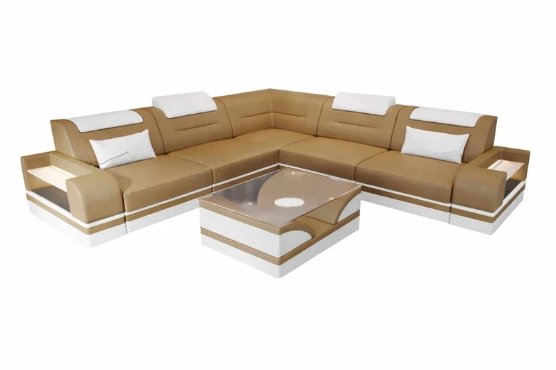 Mini Ecksofa Trivento L-Form in Leder