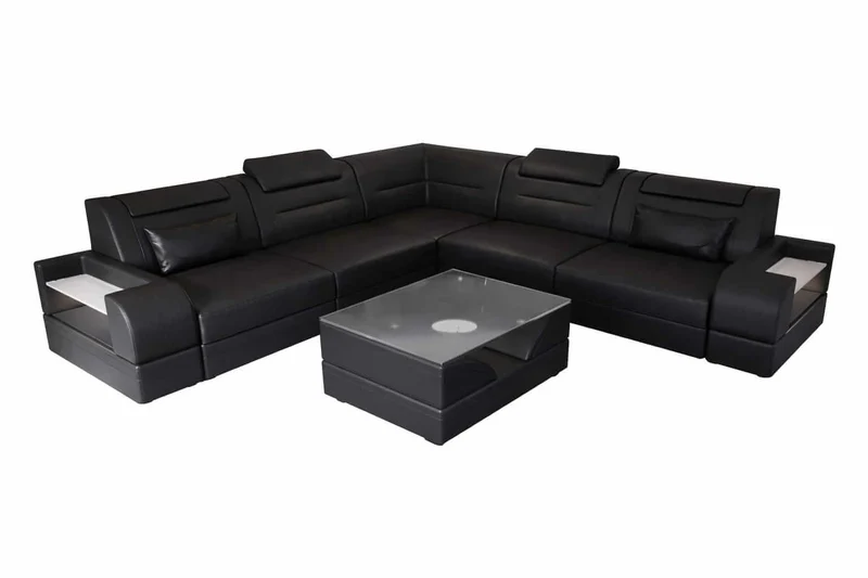 Mini Ecksofa Trivento L-Form in Leder