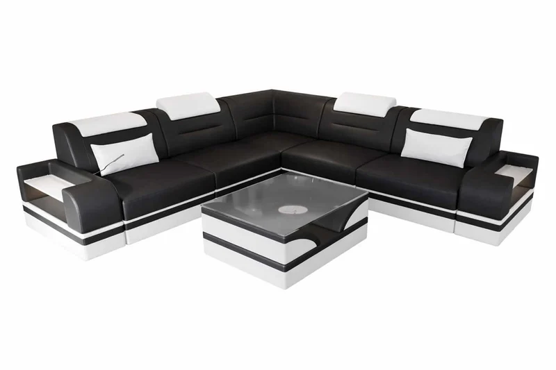 Mini Ecksofa Trivento L-Form in Leder