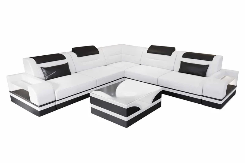 Mini Ecksofa Trivento L-Form in Leder