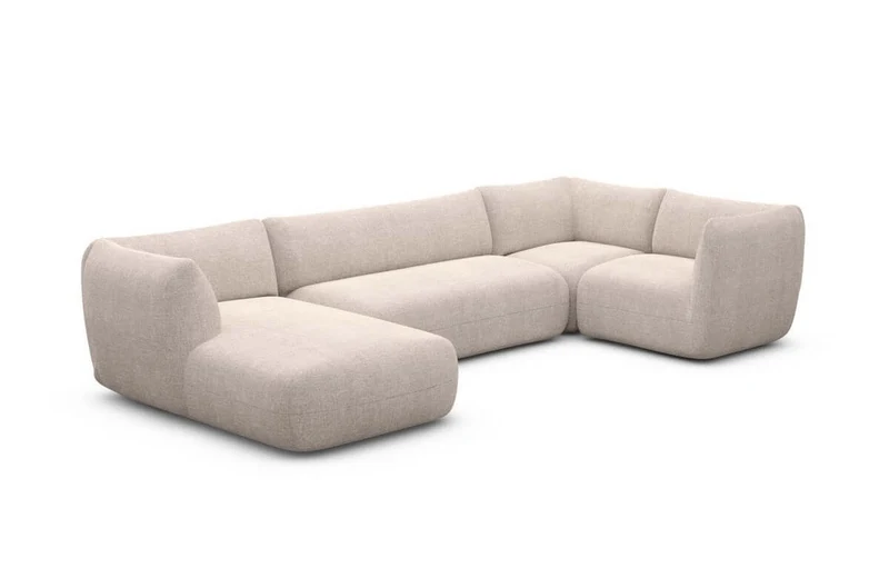 Stoff Wohnlandschaft Madrid U-Form