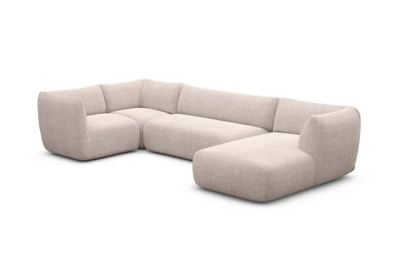 Stoff Wohnlandschaft Madrid U-Form