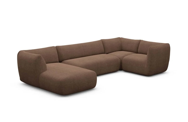 Stoff Wohnlandschaft Madrid U-Form