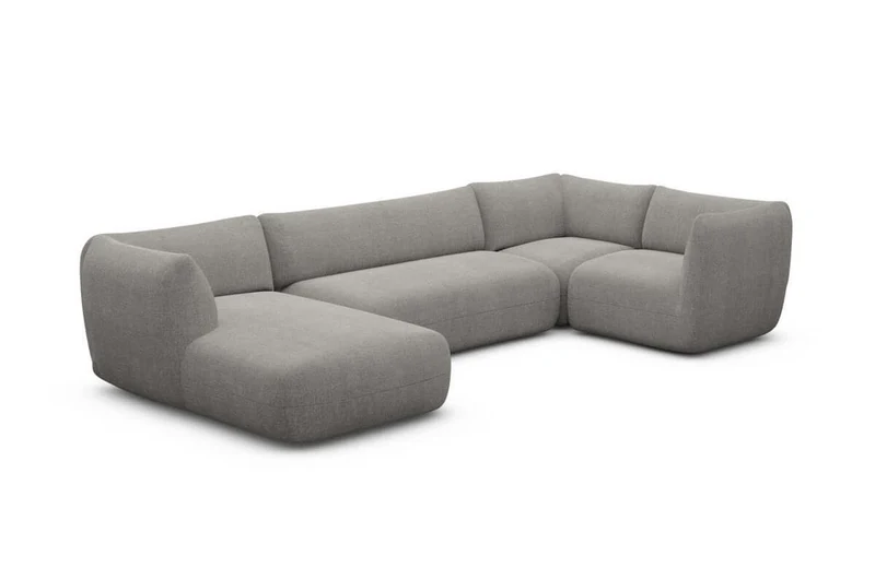 Stoff Wohnlandschaft Madrid U-Form