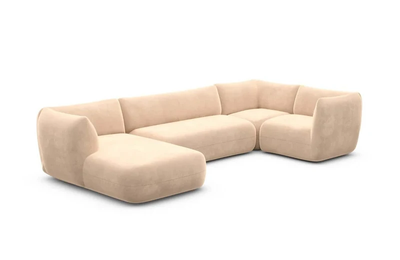Stoff Wohnlandschaft Madrid U-Form