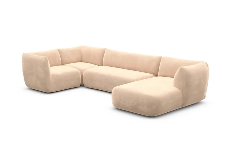 Stoff Wohnlandschaft Madrid U-Form