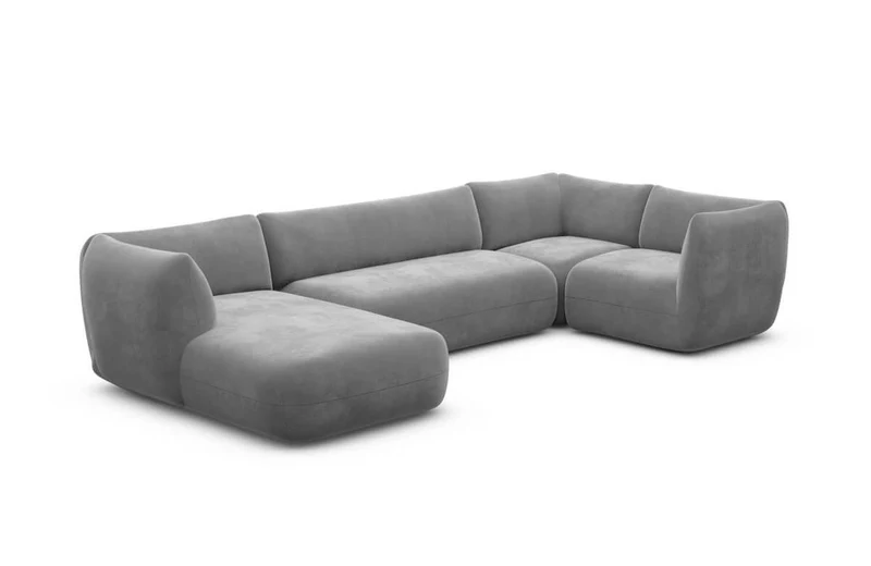 Stoff Wohnlandschaft Madrid U-Form