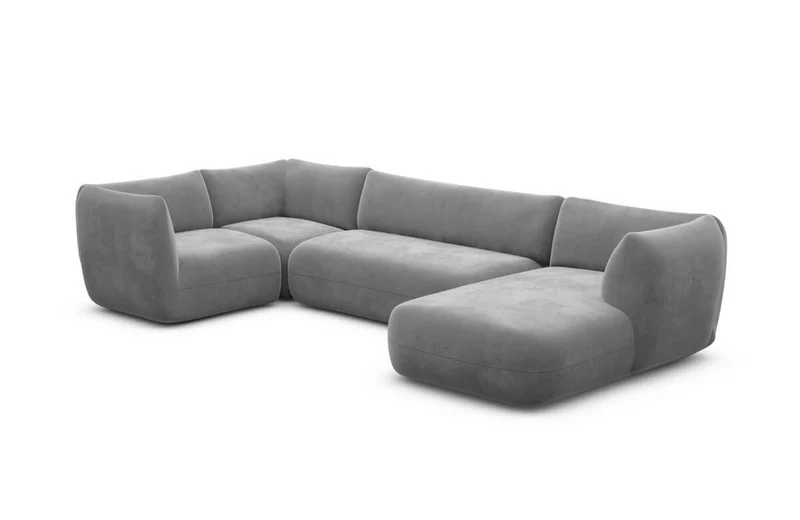 Stoff Wohnlandschaft Madrid U-Form
