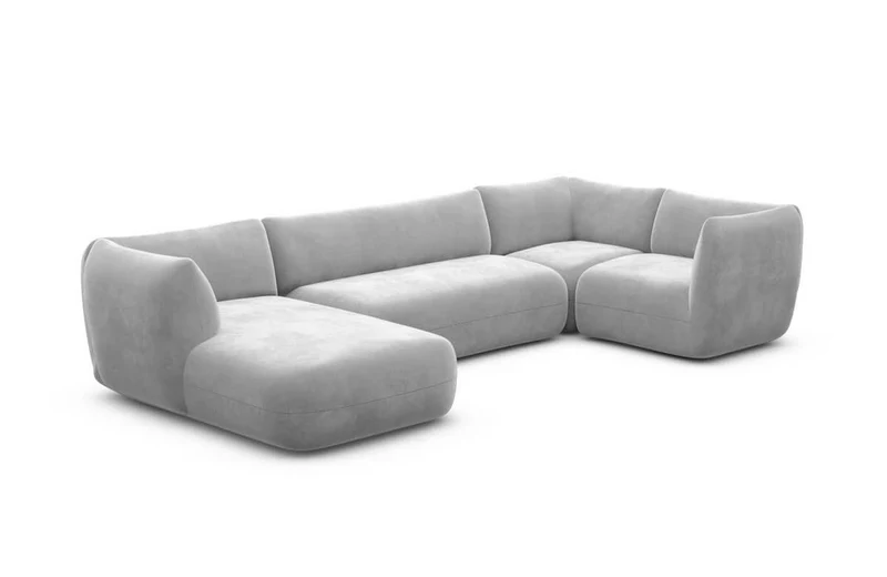 Stoff Wohnlandschaft Madrid U-Form