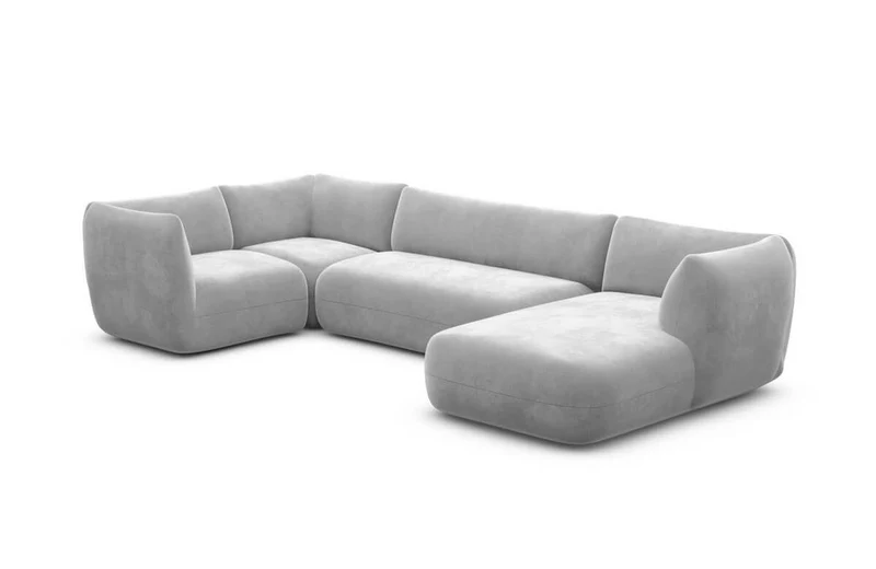 Stoff Wohnlandschaft Madrid U-Form