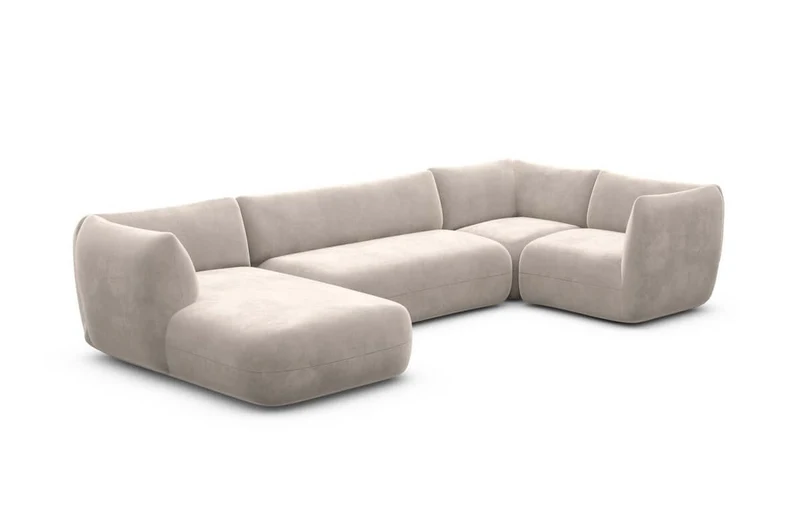 Stoff Wohnlandschaft Madrid U-Form