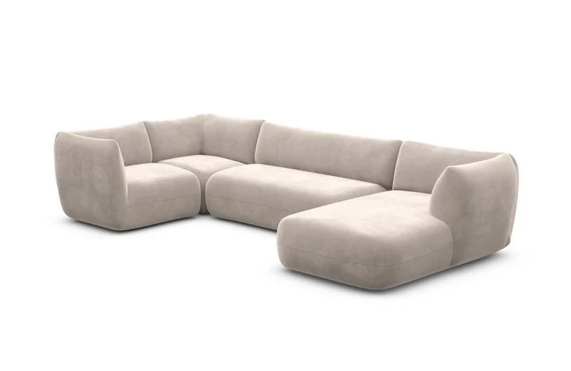 Stoff Wohnlandschaft Madrid U-Form