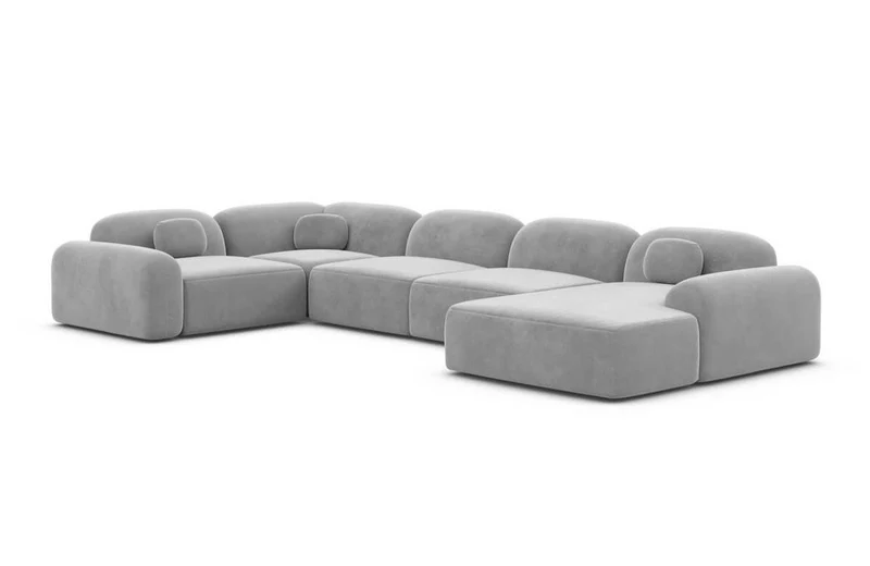 Wohnlandschaft Barcelona U-Form aus Stoff