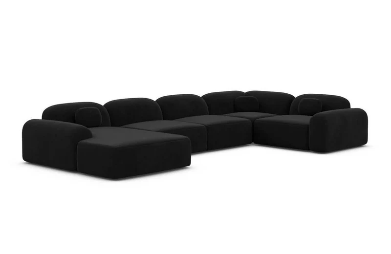 Wohnlandschaft Barcelona U-Form aus Stoff