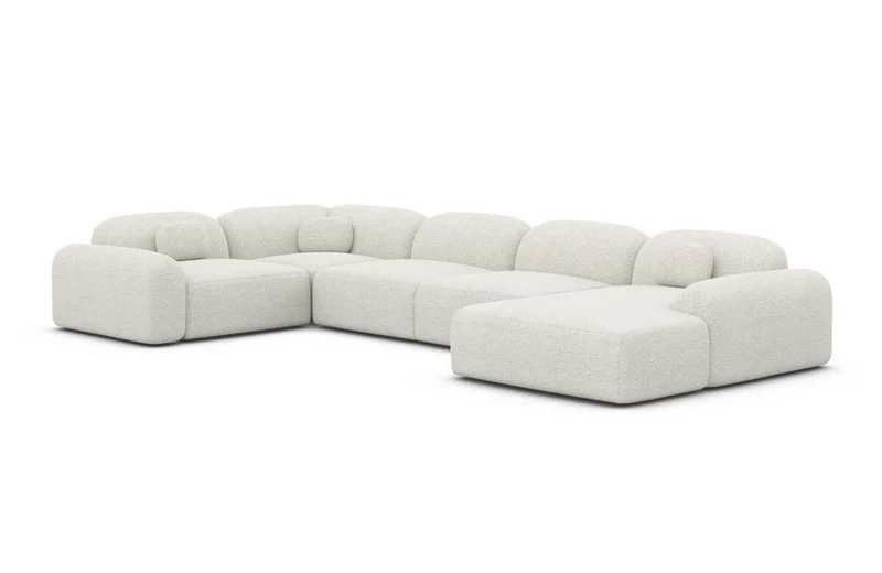 Wohnlandschaft Barcelona U-Form aus Stoff