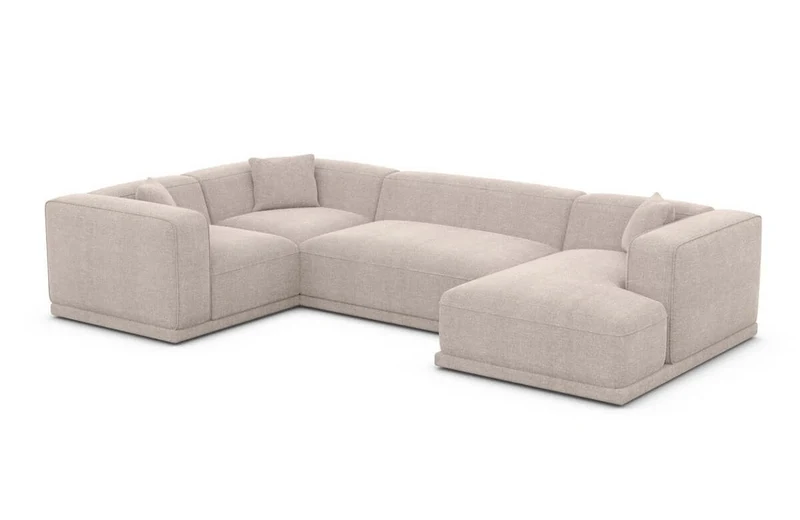 Stoff Wohnlandschaft Merida U-Form
