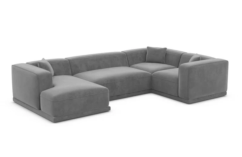 Stoff Wohnlandschaft Merida U-Form