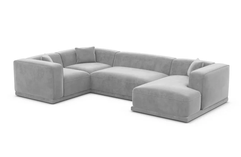 Stoff Wohnlandschaft Merida U-Form