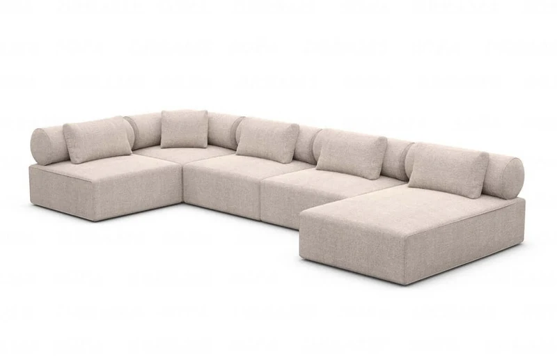 Couchlandschaft Laguardia U-Form in Stoff
